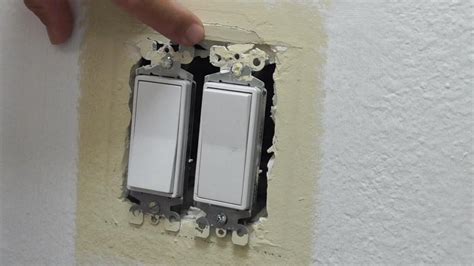 how to patch drywall around electrical box|repair drywall around electrical outlet.